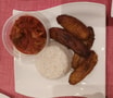 White Rice with Plantain Stew